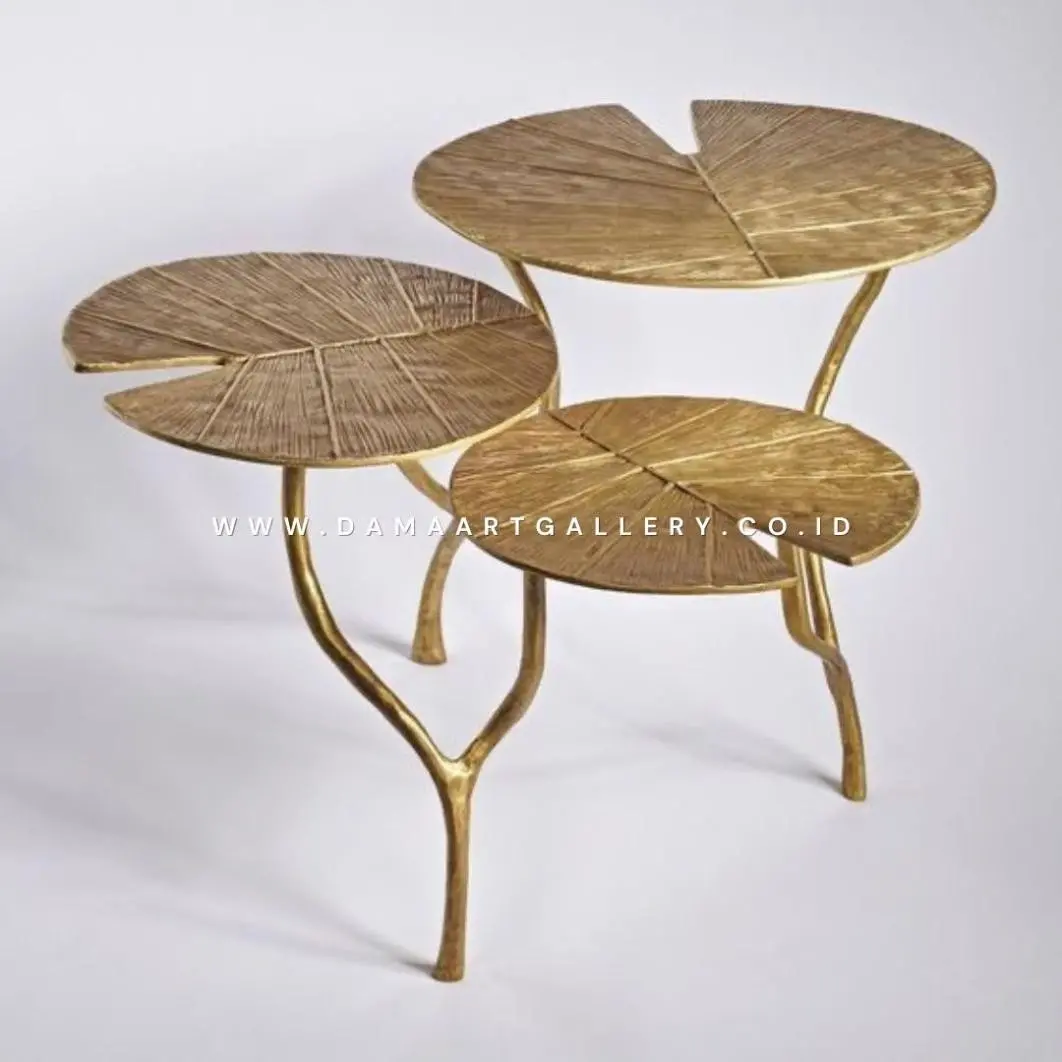 Coffee Table Tembaga dan Kuningan